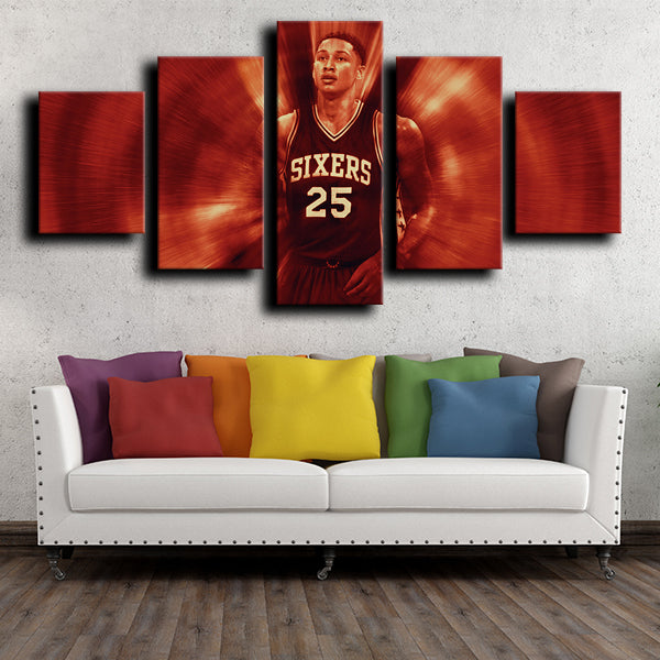 76Ers Fresh Prince Guard Ben Simmons Canvas Wall Art