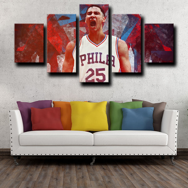 76Ers Rear Guard Fresh Prince Ben Simmons Canvas Wall Art