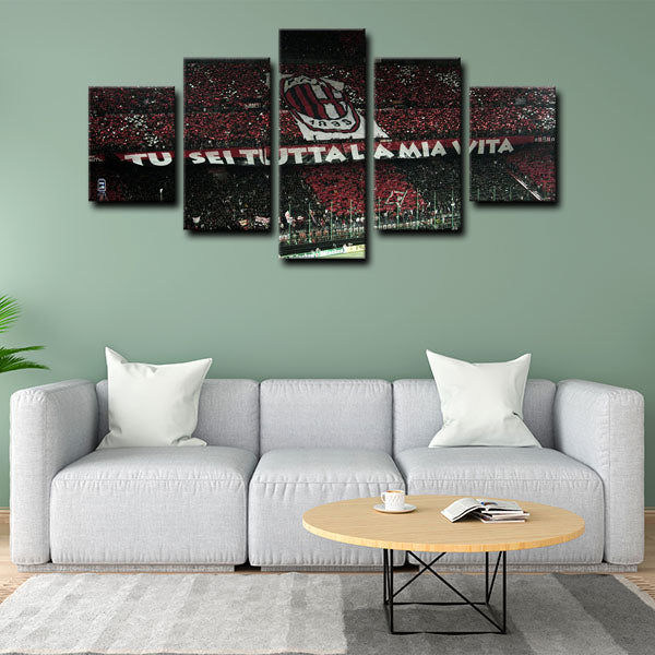 Ac Milan And The Fans Canvas Wall Art