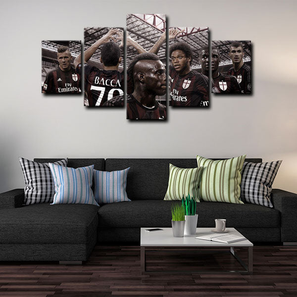 Ac Milan And The Team Canvas Wall Art