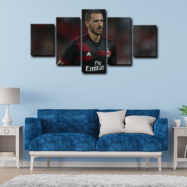 Ac Milan Center Back Bonnibauer Bonucci Canvas Wall Art