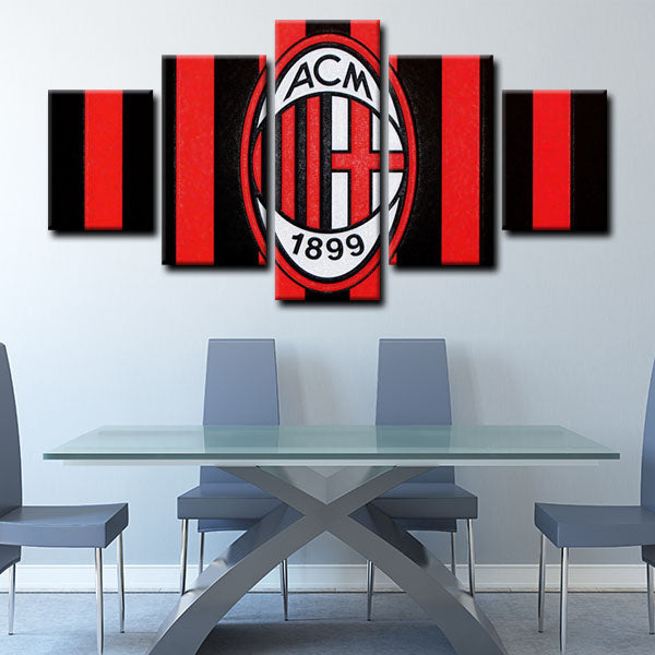 Ac Milan Emblem Canvas Wall Art