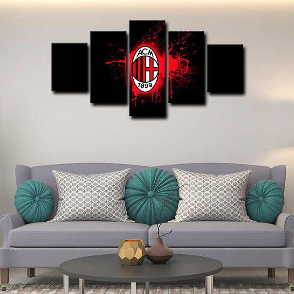 Ac Milan Symbol Canvas Wall Art