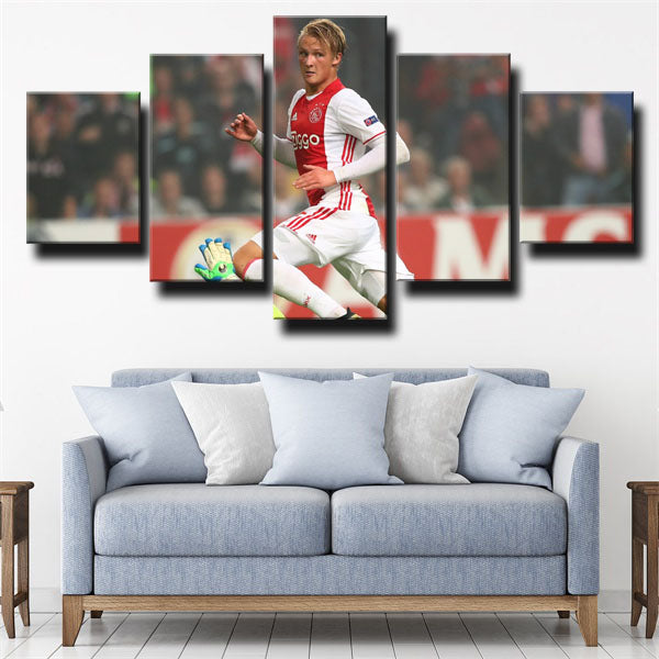 Ajax Amsterdam Forward Kasper Dolberg On Match Canvas Wall Art