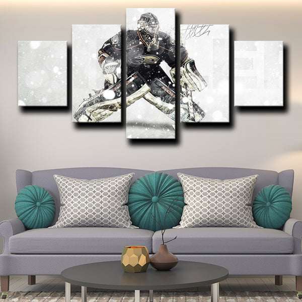 Anaheim Ducks Goaltender Canvas Wall Art