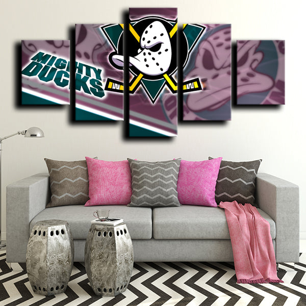 Anaheim Ducks Logo Crest Canvas Wall Art
