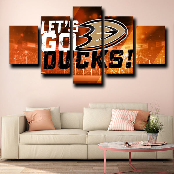 Anaheim Ducks Logo Crest Canvas Wall Art