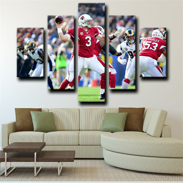 Arizona Cardinals Ball Game Badge Canvas Wall Art