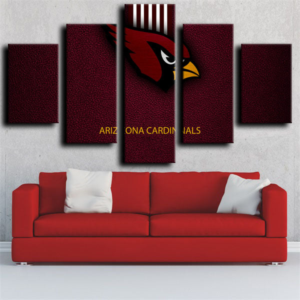 Arizona Cardinals Deep Red Emblem Canvas Wall Art