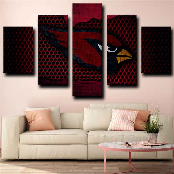 Arizona Cardinals Deep Red Logo Canvas Wall Art