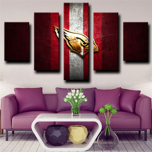 Arizona Cardinals Deep Red Symbol Canvas Wall Art
