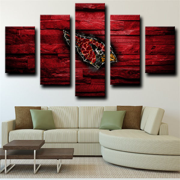 Arizona Cardinals Red Emblem Canvas Wall Art