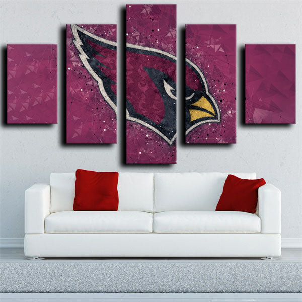 Arizona Cardinals Rose Red Emblem Canvas Wall Art