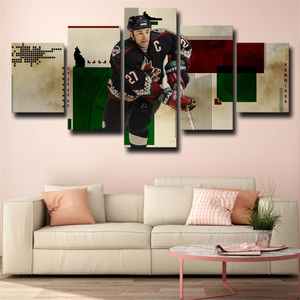 Arizona Coyotes Teppo Numminen Canvas Wall Art