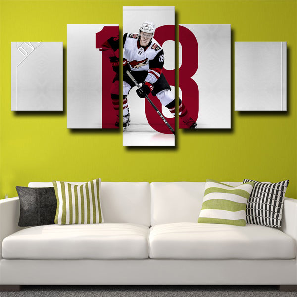 Arizona Coyotes Left Wing Christian Dvorak Canvas Wall Art