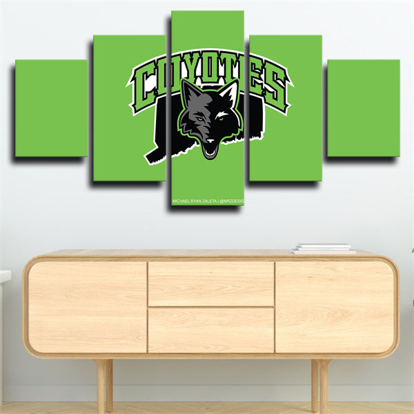 Arizona Coyotes Logo Green Canvas Wall Art