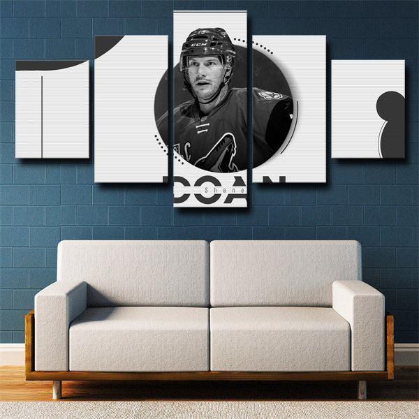 Arizona Coyotes Shane Doan White Canvas Wall Art