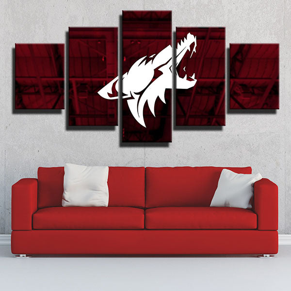 Arizona Coyotes Stadium Roof Emblem Canvas Wall Art