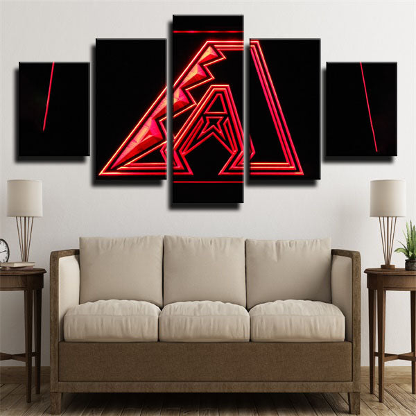 Arizona Diamondbacks Black Emblem Canvas Wall Art Arizona Diamondbacks Black Emblem Canvas Wall Art