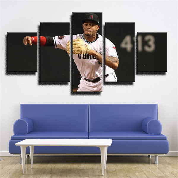 Center Fielder The Pike Ketel Marte Canvas Wall Art