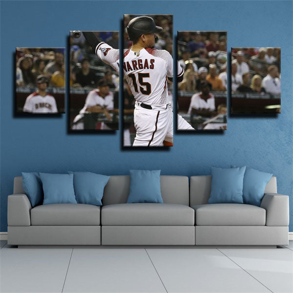 No.15 Second Baseman Lldemaro Vargas Canvas Wall Art