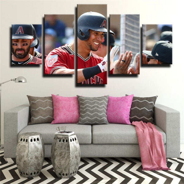 Arizona Diamondbacks Outfielder David Peralta Portrait Canvas Wall Art