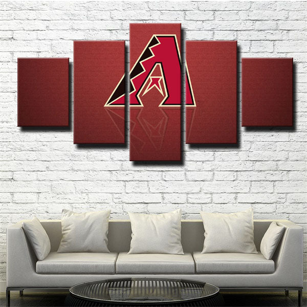 Arizona Diamondbacks Red Emblem Canvas Wall Art