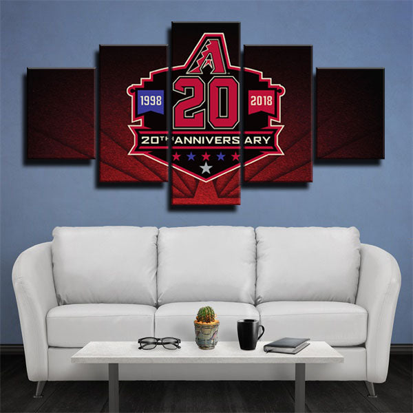 Arizona Diamondbacks Team Symbol Red Canvas Wall Art