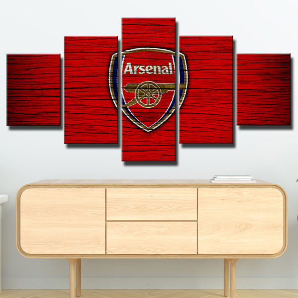 Arsenal Fc The Gunners Crest Canvas Wall Art