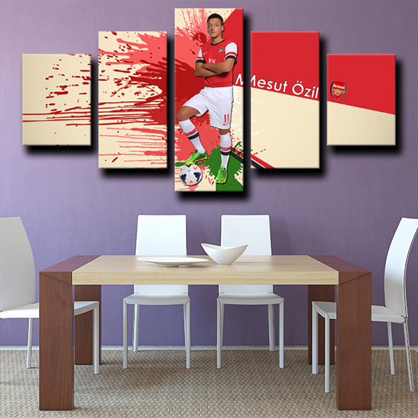 Arsenal Football Club Attacking Midfielder Nemo Ozil Canvas Wall Art