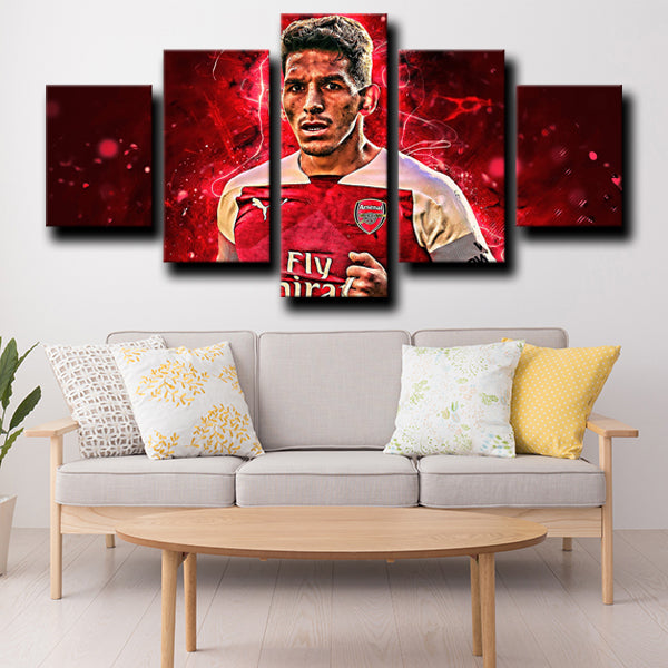 Arsenal Football Club Midfielder The Dwarf Lucas Torreira Canvas Wall Art