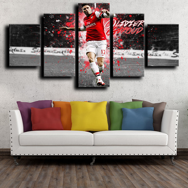 Arsenal Football Club Striker Olivier Giroud Canvas Wall Art