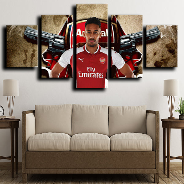 Arsenal Football Club Striker Pierre-Emerick Aubameyang Canvas Wall Art