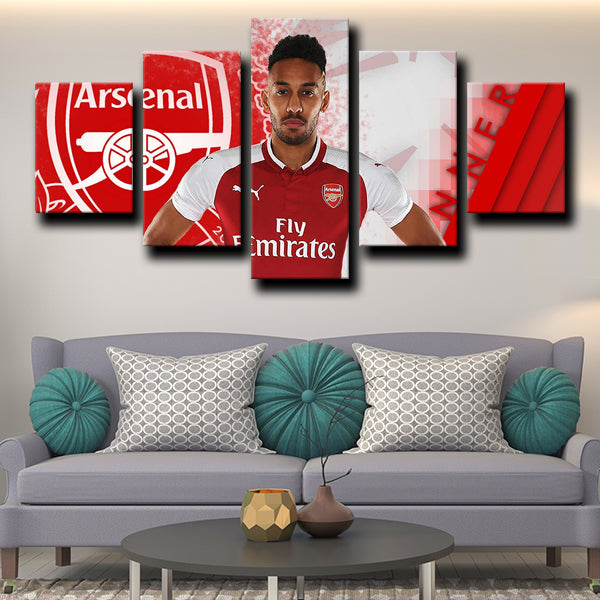Arsenal Football Club Striker Pierre-Emerick Aubameyang Canvas Wall Art