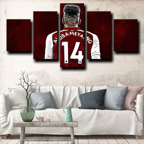 Arsenal Football Club Striker Pierre-Emerick Aubameyang Canvas Wall Art