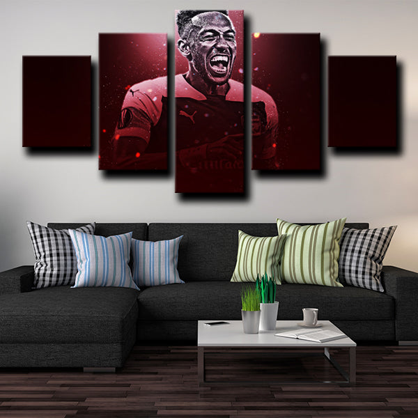 Arsenal Football Club Striker Pierre-Emerick Aubameyang Canvas Wall Art
