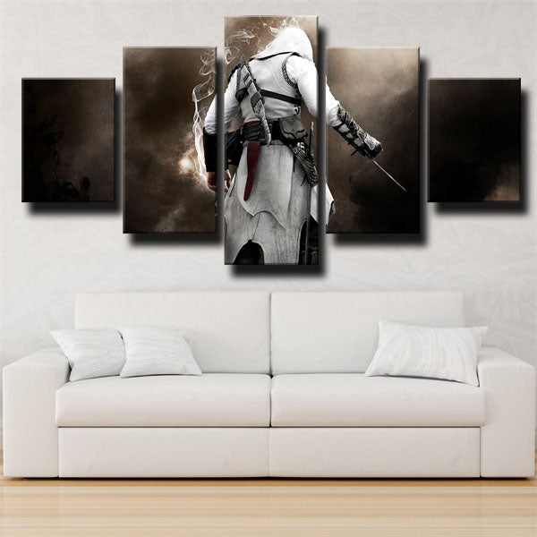 Assassin’S Creed Assassination Altaïr Ibn-Laʼahad Back Canvas Wall Art