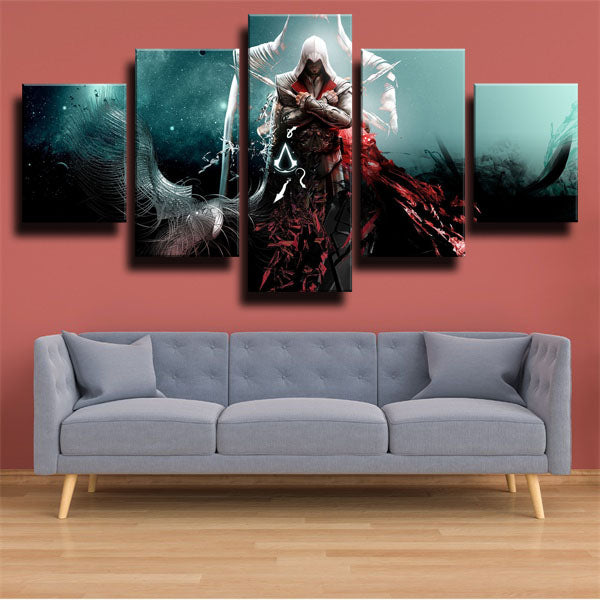 Assassin’S Creed Ii Ezio Auditore With Blood Canvas Wall Art