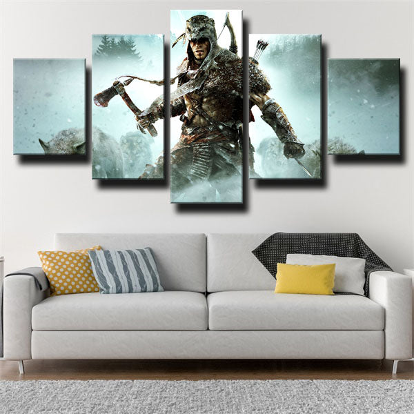 Assassin’S Creed Iii Assassin Connor Kenway Fight Canvas Wall Art