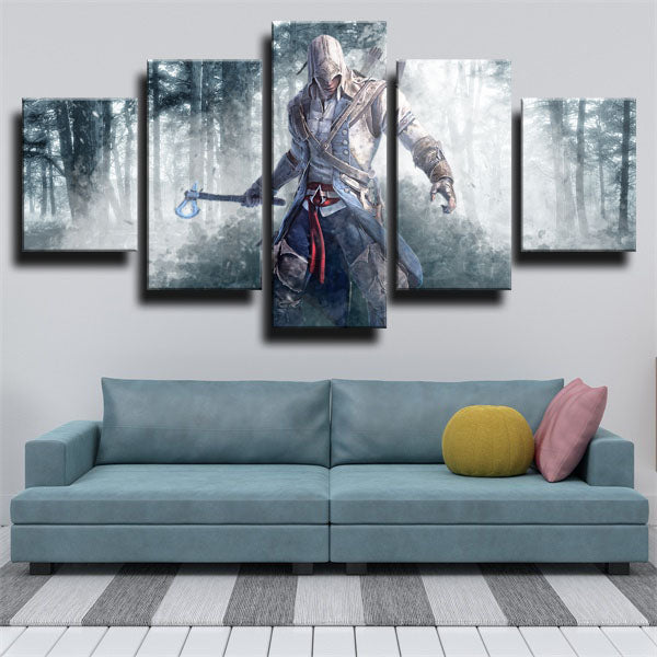 Assassin’S Creed Iii Assassin Connor Kenway In Forest Canvas Wall Art