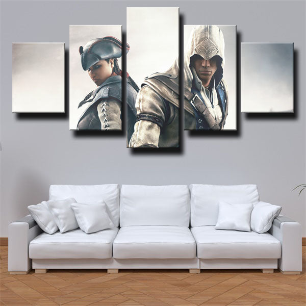Assassin’S Creed Iii Couple Assassins Canvas Wall Art