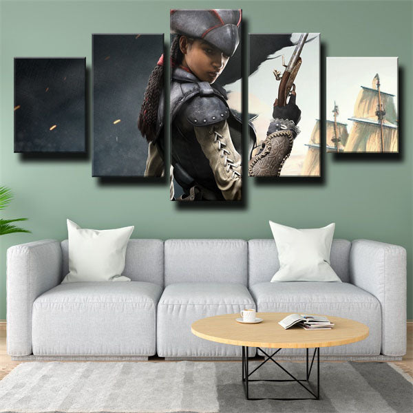 Assassin’S Creed Iv Black Flag Assassin Aveline De Grandpré Pirate Canvas Wall Art