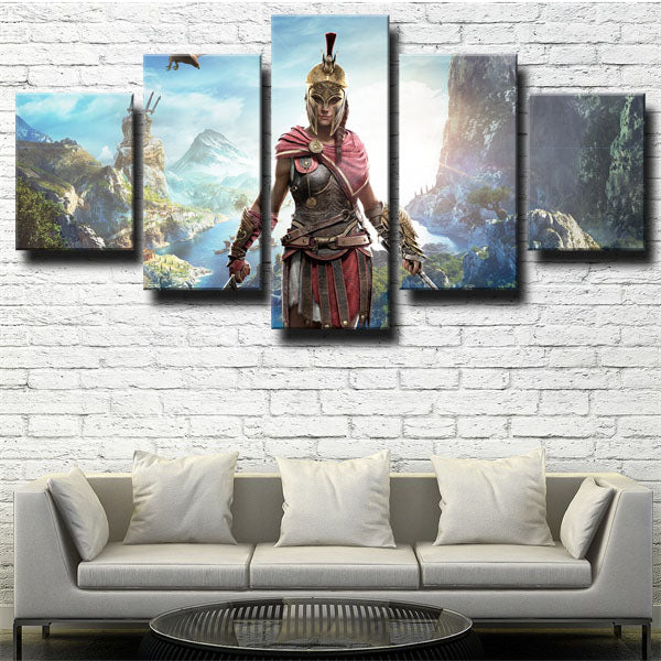 Assassin’S Creed Odyssey Kassandra On Island Canvas Wall Art