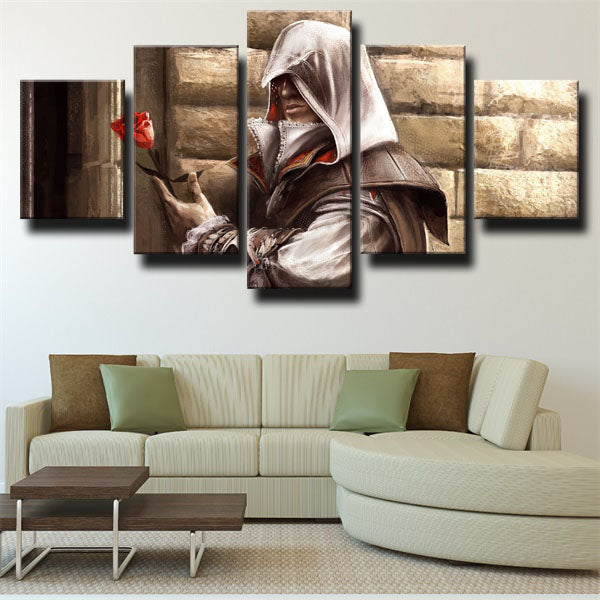 Assassin’S Creed Order Of Assassins Desmond Miles With Rose Canvas Wall Art