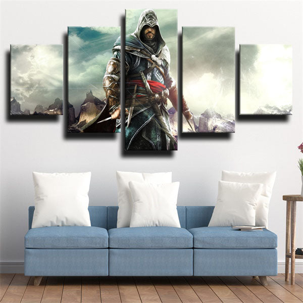 Assassin’S Creed Revelations Ezio Auditore In Fight Canvas Wall Art