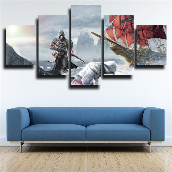 Assassin’S Creed Rogue Shay Cormac On Sea Canvas Wall Art