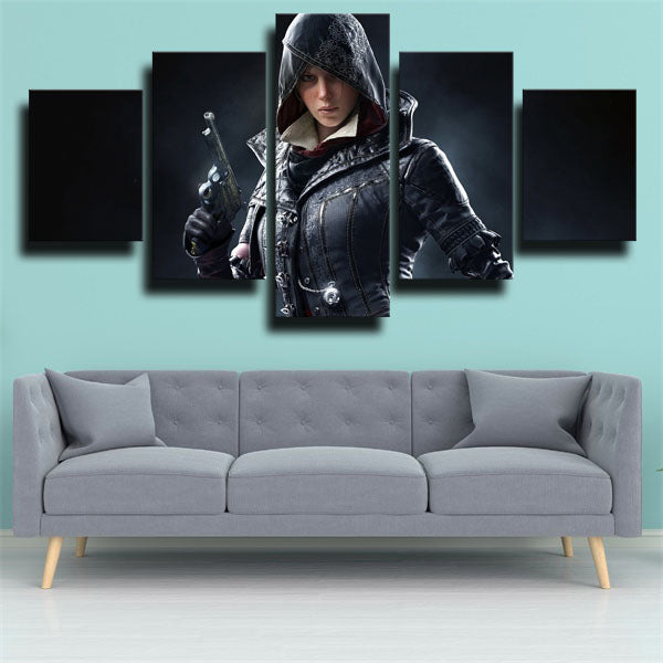 Assassin’S Creed Syndicate Evie Frye Black Canvas Wall Art