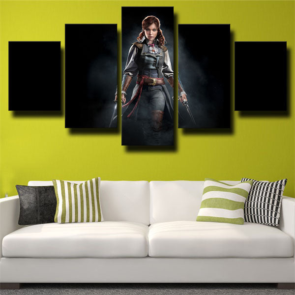 Assassin’S Creed Unity Assassin Elise De La Serre Portrait Canvas Wall Art