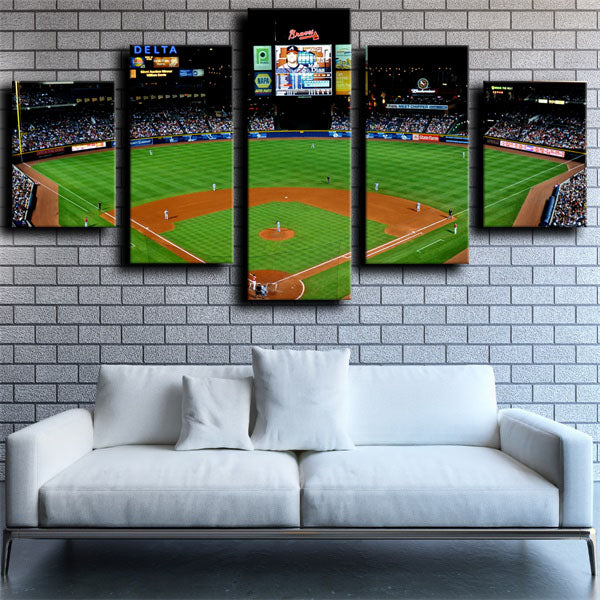 Atlanta Braves Baseball Diamond Canvas Wall Art