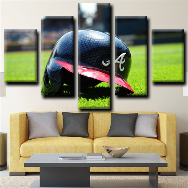 Atlanta Braves Baseball Hat Symbol Canvas Wall Art